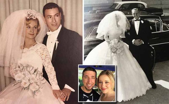 vintage wedding photos and a smaller image of Bobby and Megan Kapsidis