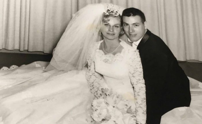Joseph and Marguerite Garguilo in their wedding photo