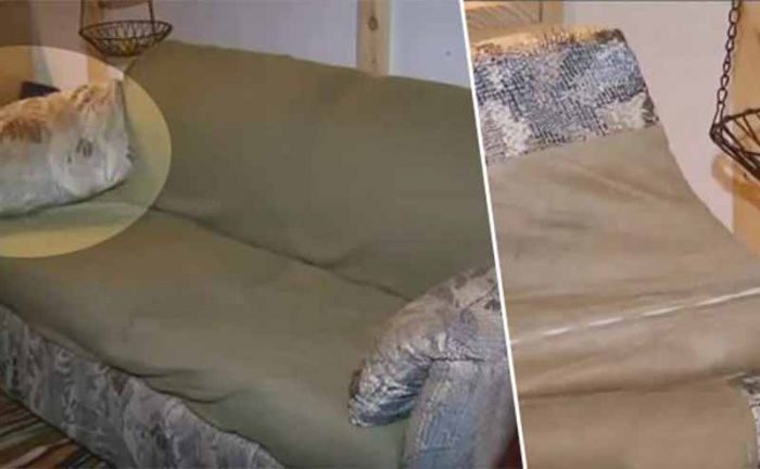 ugly couch taken apart