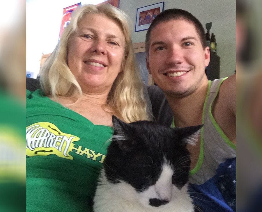 Henry Glendening, Kasey Bergh, and their cat