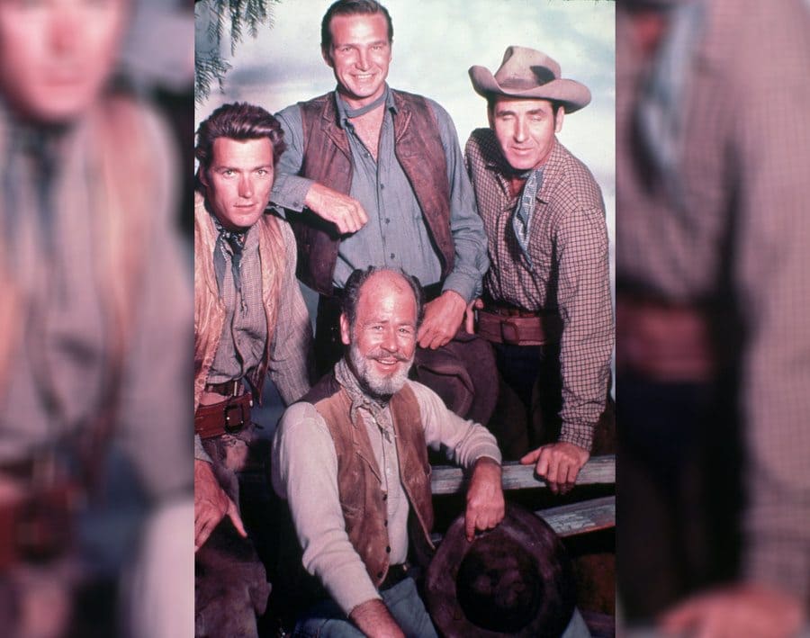Film Stills of 'Rawhide - Tv' With Paul Brinegar, Clint Eastwood, Eric Fleming, Sheb Wooley in 1960
