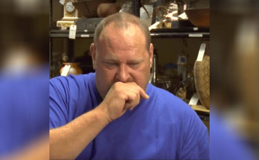 Loren during an interview getting choked up