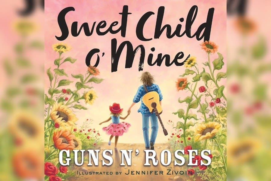 Guns N' Roses Sweet Child O Mine book cover, illustrated by Jennifer Zivoin