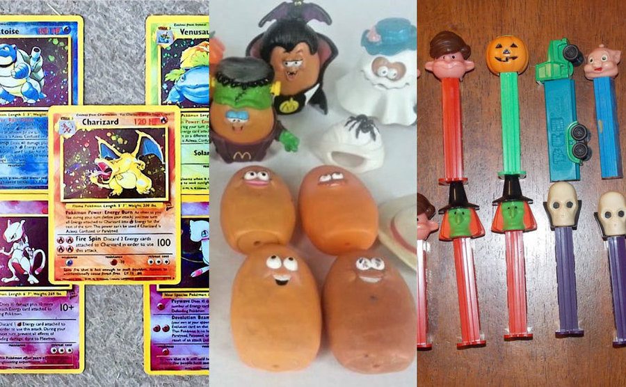 Pokemon Cards. / Happy Meal toys / Old rare PEZ dispensers 