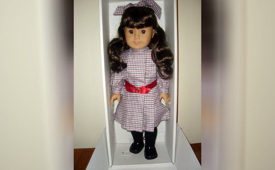 A Samantha American Girl doll in a box
