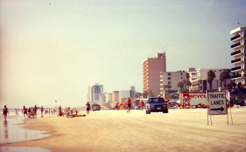 A photograph of the Florida beach in the 1980s 