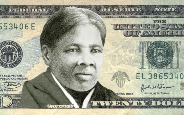 $20 bill with Harriet Tubman on it