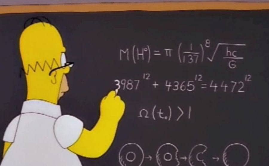 Homer Simpson solving the Higgs-Boson particle in ‘The Simpsons’