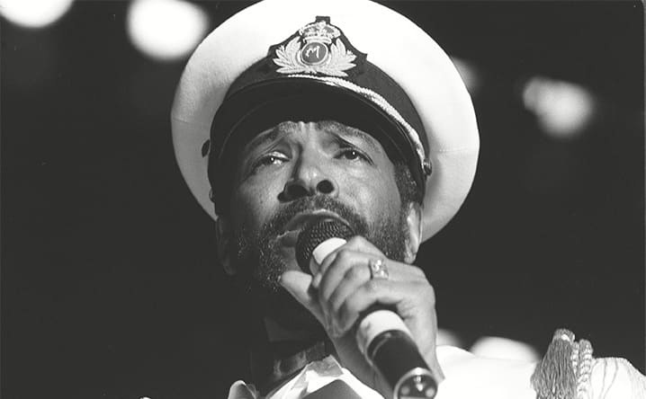 Marvin Gaye performing in 1983