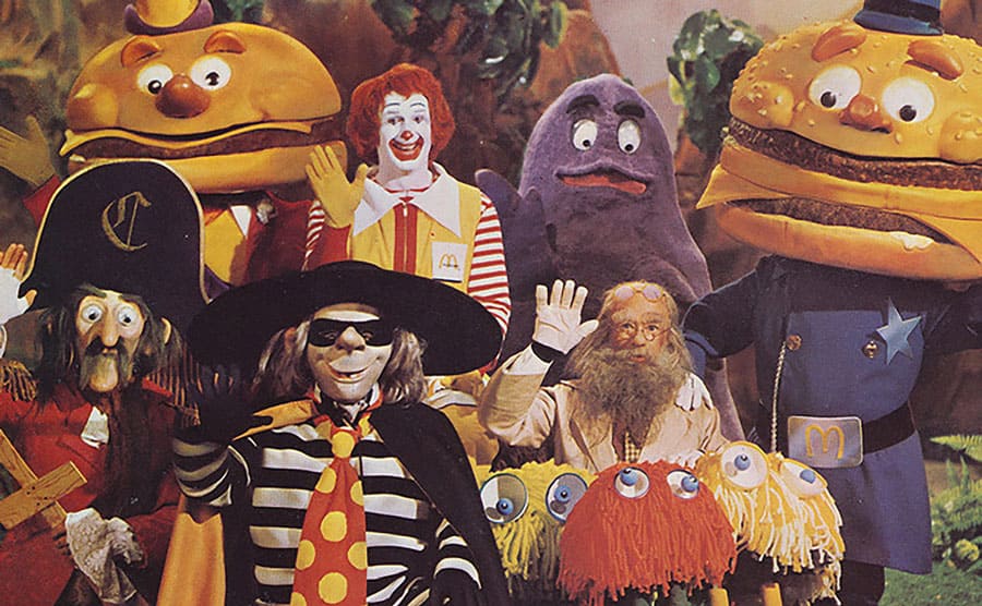 The old McDonald’s characters at McDonaldland