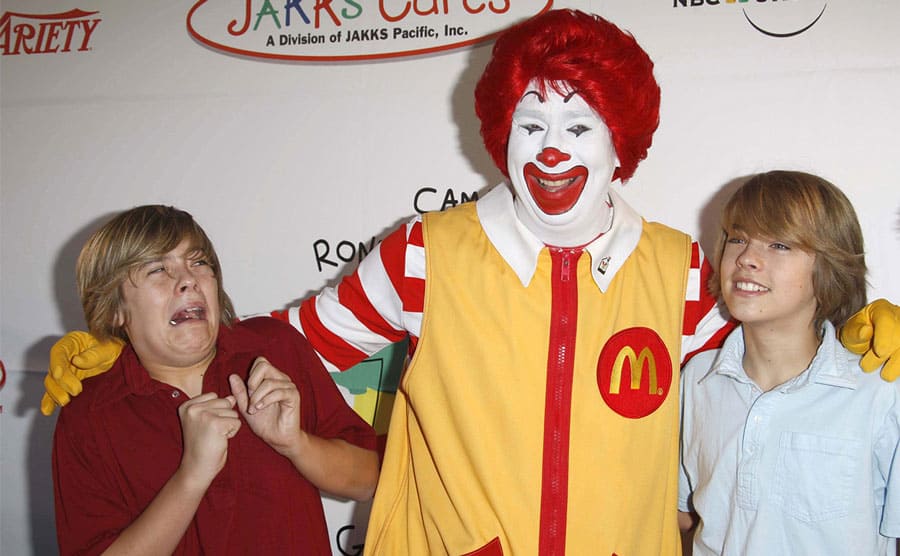 Ronald McDonald with Cole and Dylan Sprouse