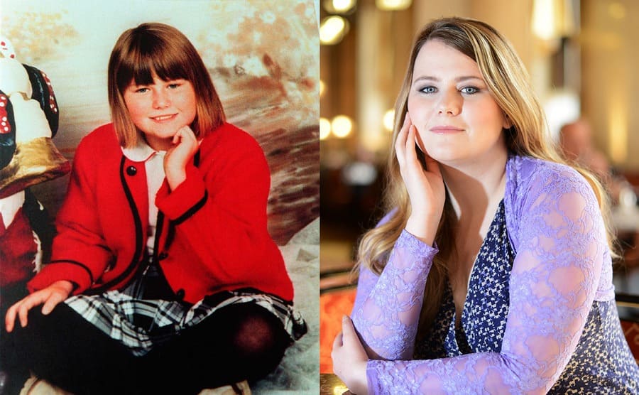 Natascha Kampusch as a young girl / Natascha Kampusch today