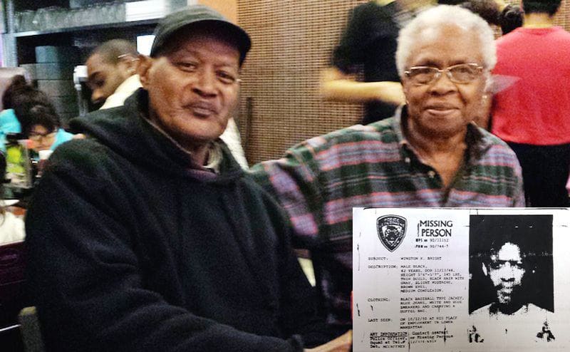 Winston Bright and his mother / The missing persons report for Winston Bright