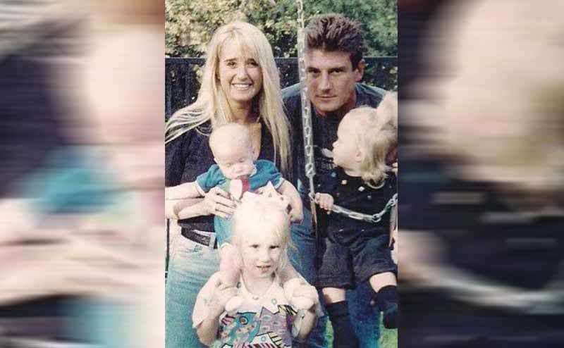 Kim Richards, John Collett, and her three children 