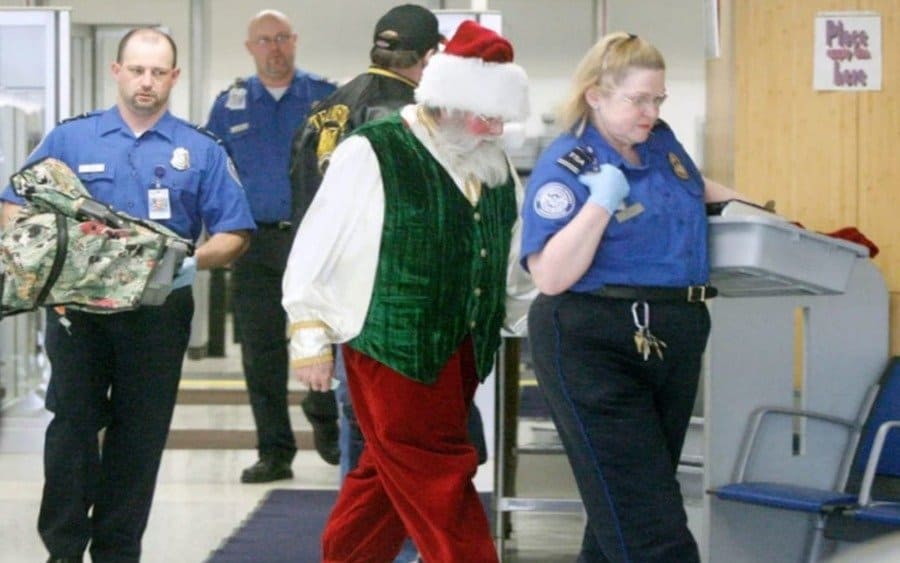 Santa with the TSA