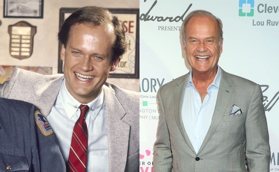 Kelsey Grammer laughing on the set of Cheers / Kelsey Grammer on the red carpet today 