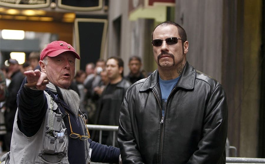 Tony Scott directing John Travolta on the set of The Taking of Pelham 123 