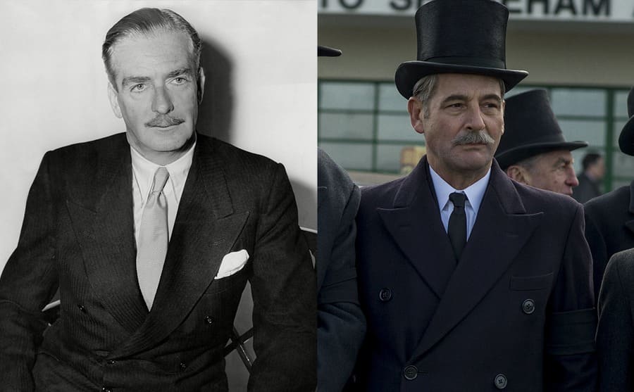Prime Minister Sir Anthony Eden circa 1951 / Jeremy Northam as Anthony Eden in The Crown 