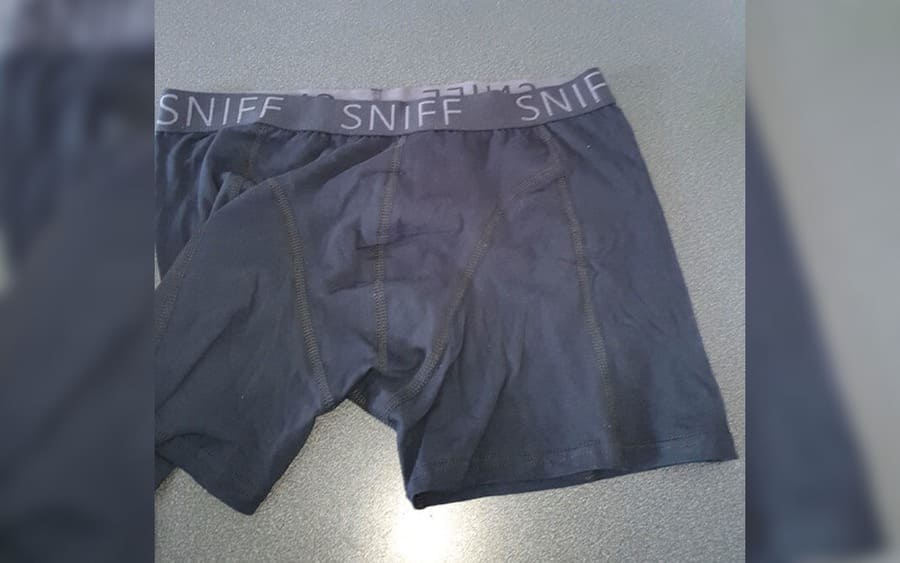 Underwear with the label Sniff
