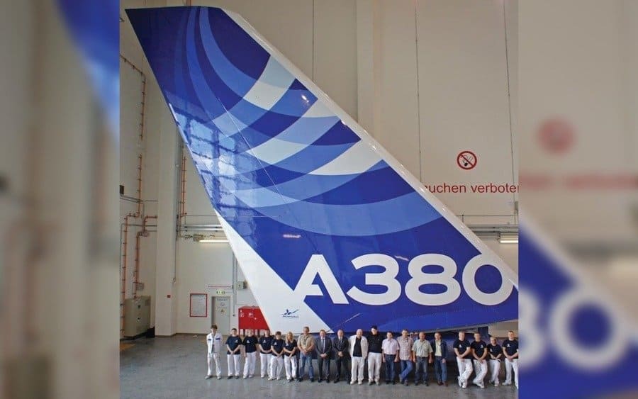 tail of the Airbus A380