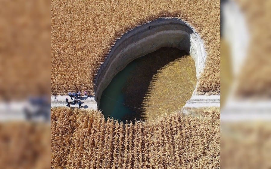 sinkhole in central turkey