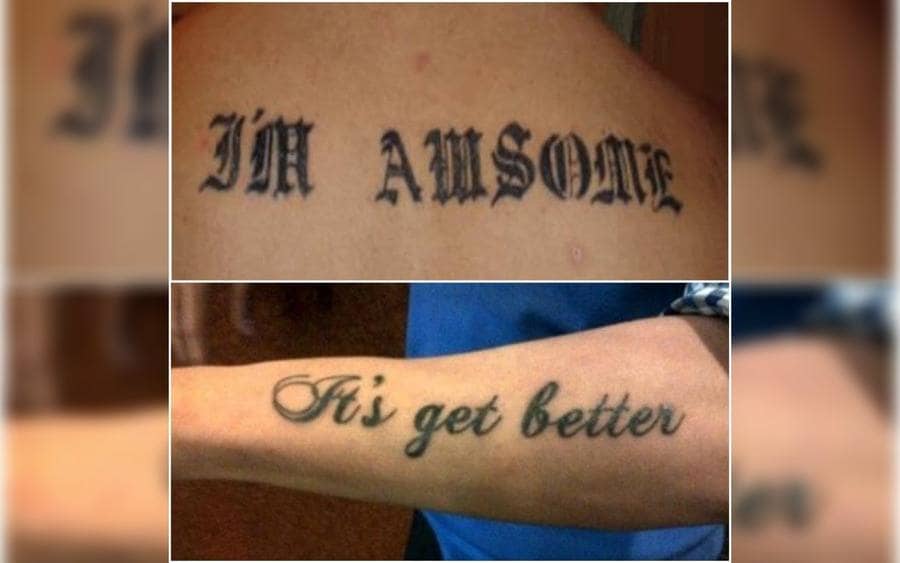 A Tattoo with a spelling mistake