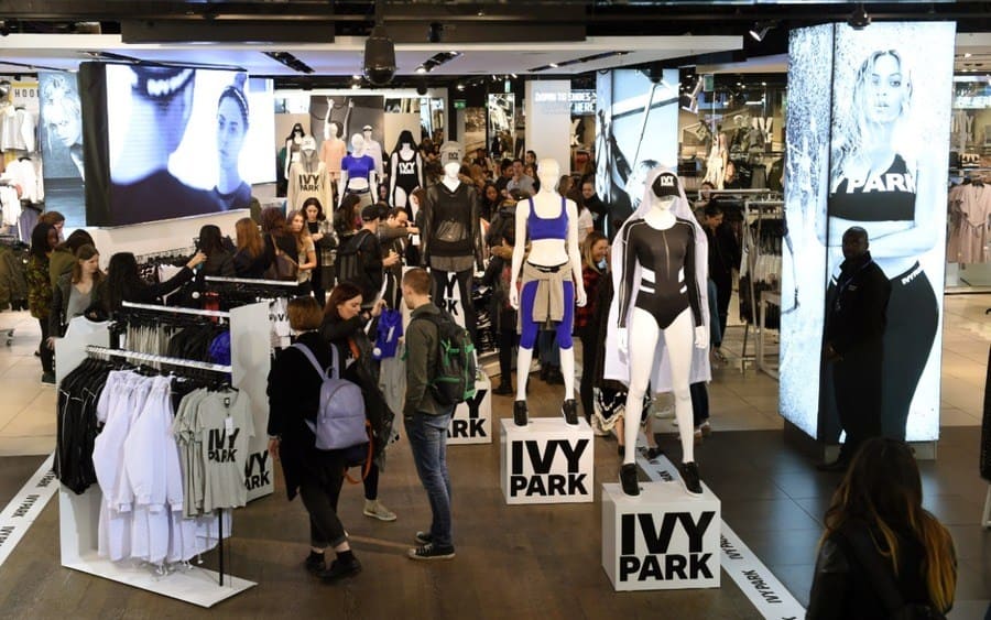 General view of shoppers as Beyonce's Ivy Park collection