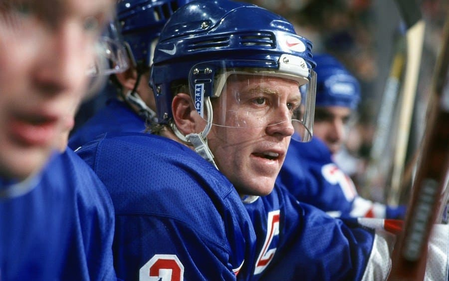 Brian Leetch #2 of the New York Rangers