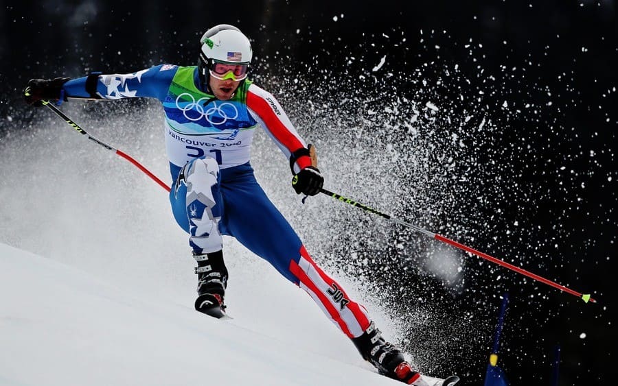 Bode Miller of the USA in action