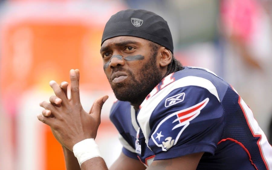 Randy Moss #81 of the New England Patriots