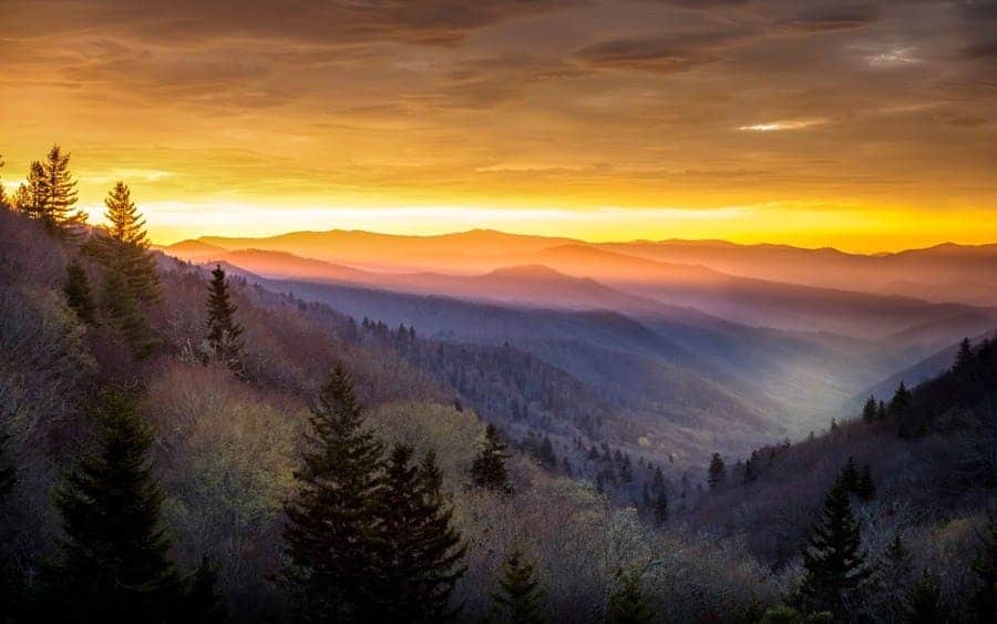 Sunrise in the Great Smoky Mountains