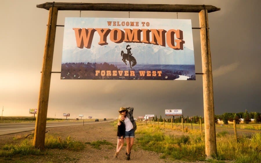 mother daughter Wyoming sign