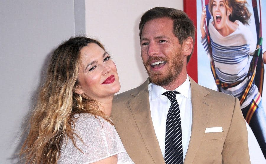 Drew Barrymore and Will Kopelman on the red carpet 