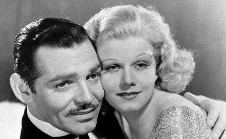 Clark Gable and Jean Harlow in the film Saratoga 