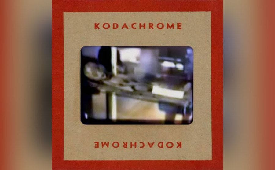 The original Kodachrome slide is showing the photograph of the alien. 