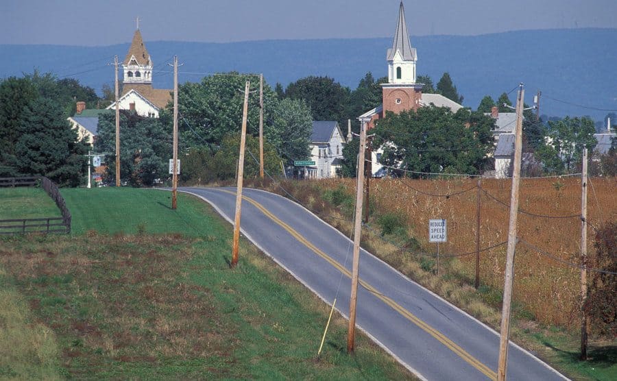 Church Steeples in Burkittsville, Maryland.