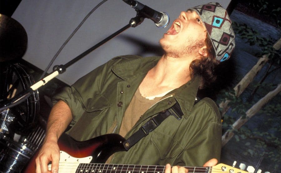 River Phoenix performs on March 14, 1991, at Wetlands in New York City.