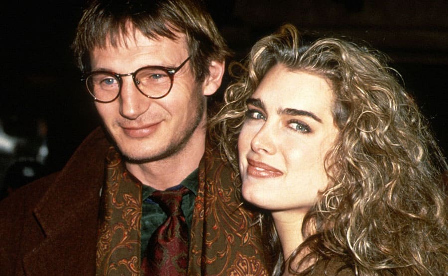 Liam Neeson and Brooke Shields on the red carpet 