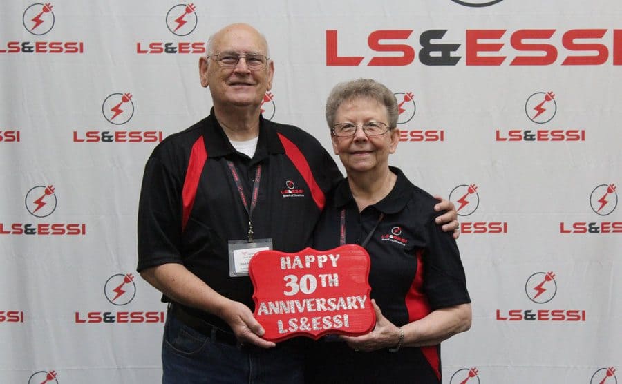 Joyce and Steve Marshburn pose for a photo in honor of their 30th anniversary of founding ‘LS&ESSI’. 