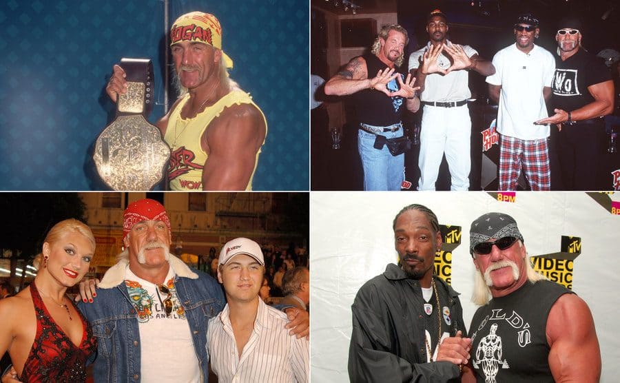 Hulk Hogan / Diamond Page, Karl Malone, Dennis Rodman, and Hulk Hogan / Brooke, Hulk, and Nick Hogan / Snoop Dogg and Hulk Hogan 