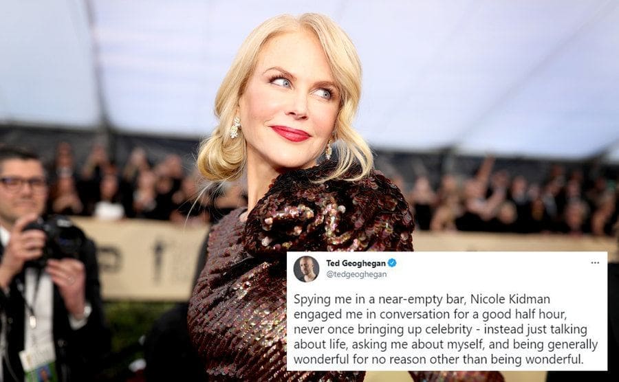 Nicole Kidman on the red carpet / A tweet about Nicole Kidman 