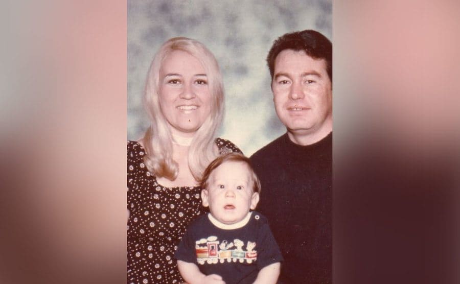 An old photo of Randy, Susan, and their son Andrew. 