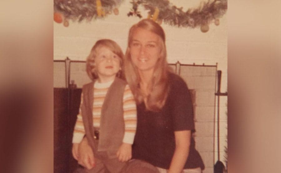 An old photo of Susan and little Andrew. 