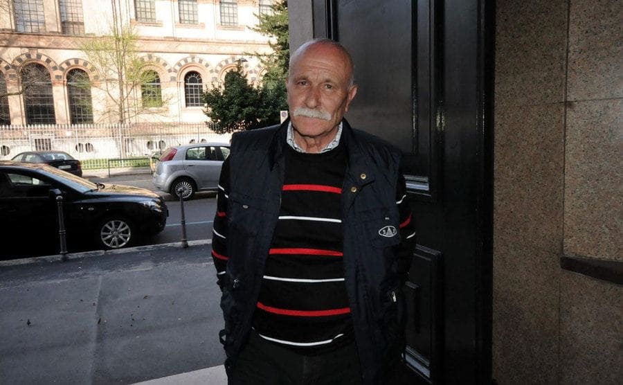Giuseppe Onorato is standing in the exact location where years earlier, Maurizio Gucci was killed.
