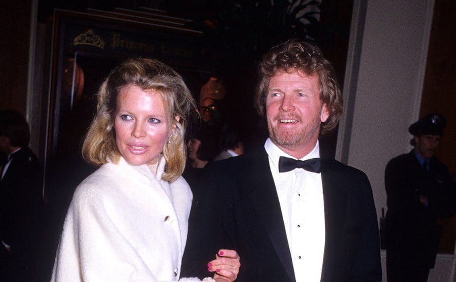 Kim Basinger and husband Ron Snyder attend the 42nd Annual Golden Globe Awards.