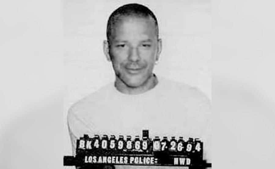 Mickey Rourke in a mug shot following his arrest in Los Angeles.