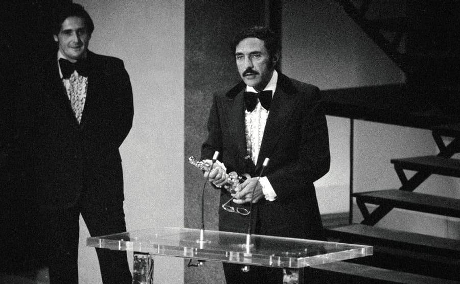 William Peter Blatty excepting the Oscar for best-adapted screenplay. 