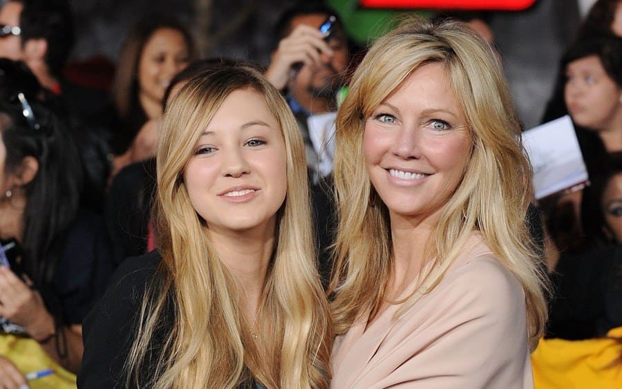 Actress Heather Locklear (R) and daughter Ava Elizabeth Sambora arrive at the Los Angeles Premiere 