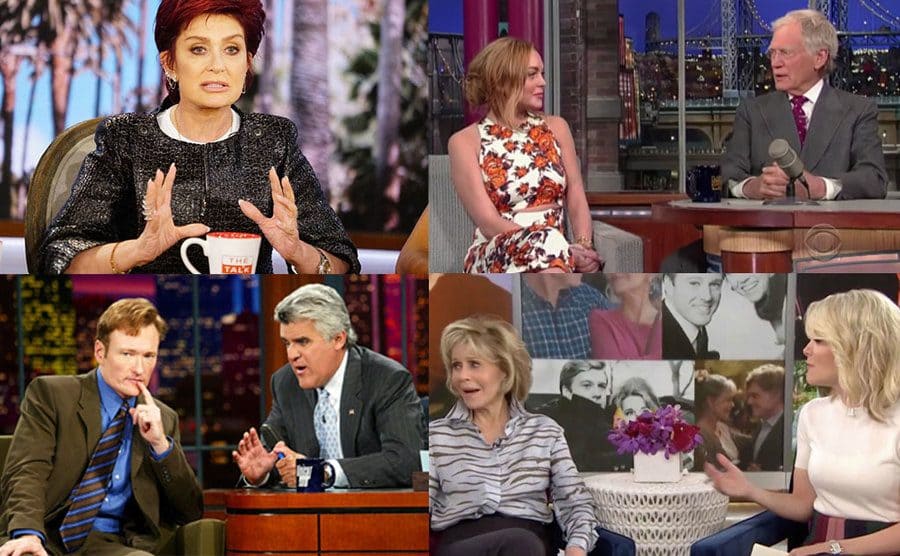 Sharon Osbourne / David Letterman and Lindsay Lohan / Conan O'Brien and Jay Leno / Jane Fonda and Megyn Kelly