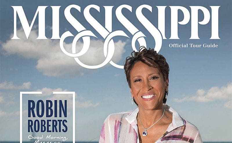 Robin Roberts on the cover of the ‘Mississippi Official Tour Guide’. 